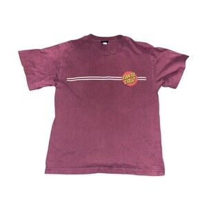 Santa Cruz Skateboards Maroon Classic Shirt Youth XL (Fits Like Adult Small)
